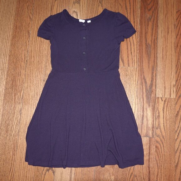 Girls Size Medium Gap Navy Short Sleeve A-Line Dress, Soft and Comfy, Like New - Picture 5 of 7